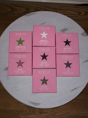JEFFREE STAR Pressed Pigment Eye Shadow Singles NIB, Bundle of 7